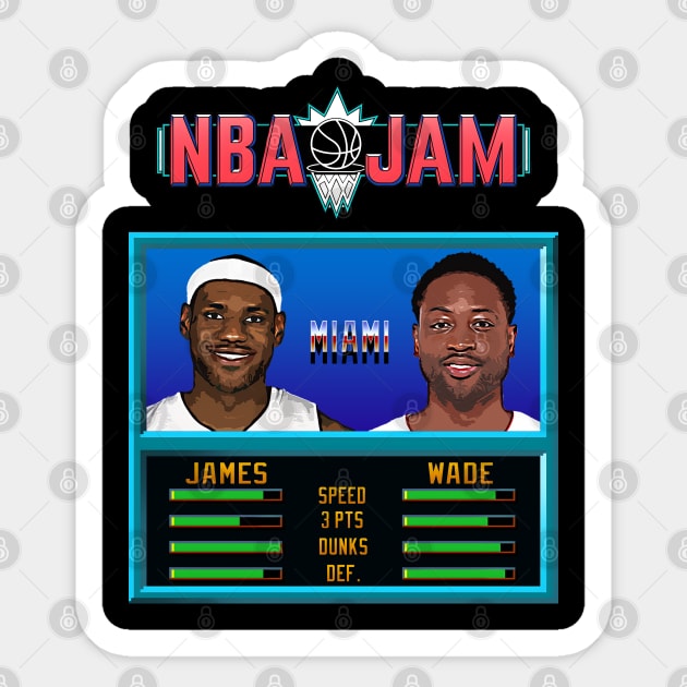 NBA JAM - CLASSIC - THE BEST DUO's EDITION_DWade&Bron Sticker by Buff Geeks Art